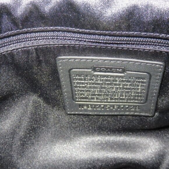 Coach 2012 Black Embossed Patent Leather Tote Handbag - Picture 7 of 11